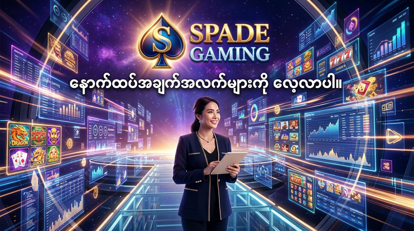 Spade Gaming ပလက်ဖောင်းနှင့် ပတ်သက်သည့် နောက်ထပ်အချက်အလက်များကို ပိုမိုလေ့လာနိုင်ရန် ဖိတ်ခေါ်ထားသော ပုံရိပ်ဖြစ်ပါသည်။ အသုံးပြုသူများအနေဖြင့် ဂိမ်းကစားခြင်းဆိုင်ရာ ဗဟုသုတများနှင့် အသေးစိတ်အချက်အလက်များကို စနစ်တကျ လေ့လာနိုင်ရန် လမ်းညွှန်ပေးထားပါသည်။

